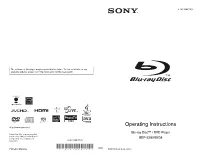 Operating Instructions