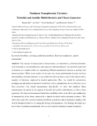 Tristable and Astable Multivibrators and Chaos Generator