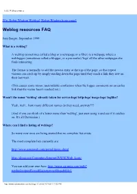 Weblog Resources