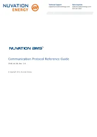 Communication Protocol Reference Guide
