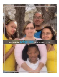 How to Make Adoption an Affordable Option 2015