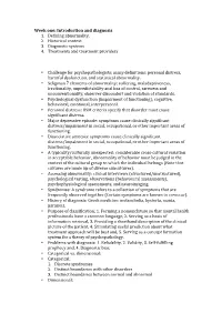 Introduction and Diagnosis 1. Defining Abnormality. 2