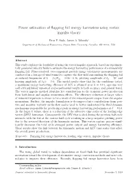 Power Estimation of Flapping Foil Energy Harvesters Using Vortex