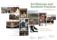 Publication Art Histories and Aesthetic Practices & CAHIM Programs And