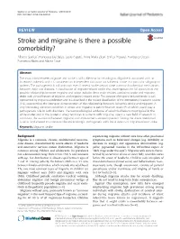 Stroke and Migraine Is There a Possible Comorbidity?