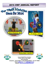 2016 Owf Annual Report
