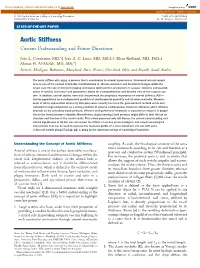 Aortic Stiffness Current Understanding and Future Directions