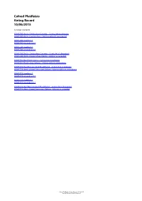 Cofnod Pleidleisio Voting Record 10/06/2015