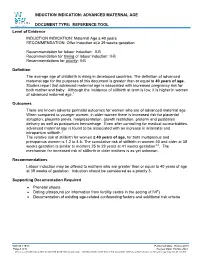 Induction Indication: Advanced Maternal Age