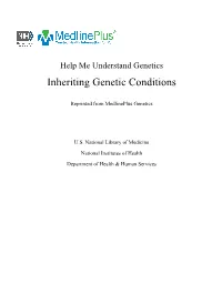 Inheriting Genetic Conditions