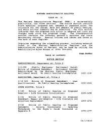 MAR), a Twice-Monthly Publication, Has Three Sections