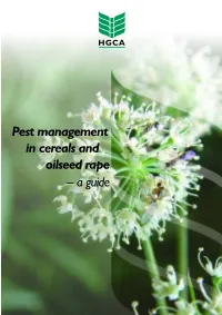 Pest Management in Cereals and Oilseed Rape – a Guide