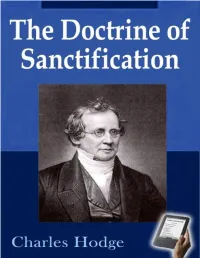 The Doctrine of Sanctification