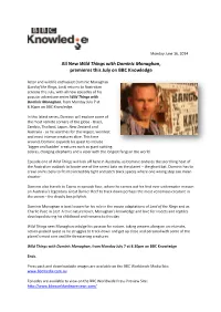 All New Wild Things with Dominic Monaghan, Premieres This July on BBC Knowledge