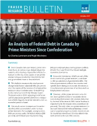 An Analysis of Federal Debt in Canada by Prime Ministers Since Confederation by Charles Lammam and Hugh Macintyre