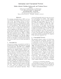 Antonymy and Conceptual Vectors