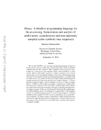 Honey: a Dataflow Programming Language for the Processing