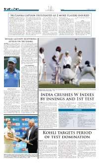 India Crushes W Indies by Innings and 1St Test Kohli Targets Period of Test