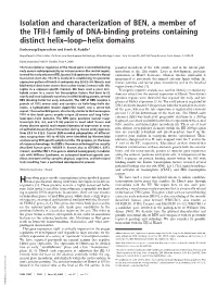 Isolation and Characterization of BEN, a Member of the TFII-I Family of DNA-Binding Proteins Containing Distinct Helix–Loop–Helix Domains