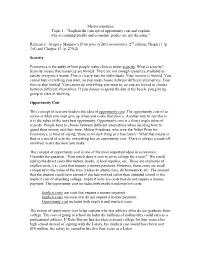Opportunity Cost and Explain Why Accounting Profits and Economic Profits Are Not the Same.”