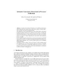 Automatic Generation of Invariants in Processor Verification