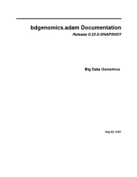 Bdgenomics.Adam Documentation Release 0.23.0-SNAPSHOT