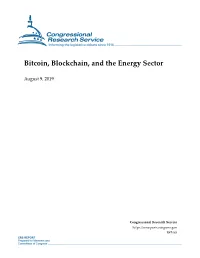 Bitcoin, Blockchain, and the Energy Sector