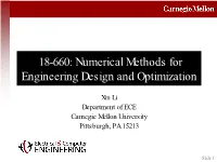 Conjugate Gradient Method (Part 4)  Pre-Conditioning  Nonlinear Conjugate Gradient Method