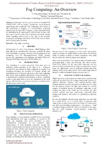 Fog Computing