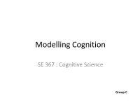 Modelling Cognition
