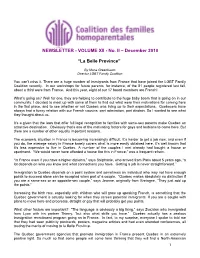 NEWSLETTER - VOLUME XII - No