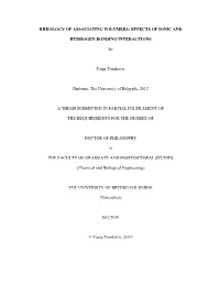 Rheology of Associating Polymers: Effects of Ionic And