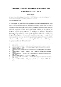 X-Ray Spectroscopic Studies of Nitrogenase and Hydrogenase Active Sites