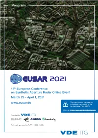 EUSAR 2021 Program