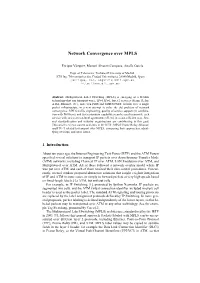Network Convergence Over MPLS