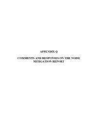 Noise Mitigation Report