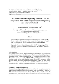 On Common Channel Signaling Number 7 and Its Comparison with Multi-Frequency Coded Signaling and Internet Protocol