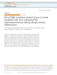 Runx/Cbfî² Complexes Protect Group 2 Innate Lymphoid Cells From
