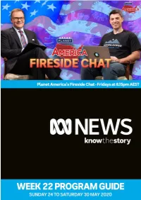 ABC NEWS Program Guide: Week 22 Index