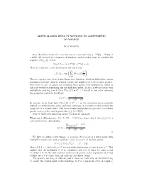 ARTIN-MAZUR ZETA FUNCTIONS in ARITHMETIC DYNAMICS How Should We Define the Zeta Function of a Rational Map F : P 1(K) → P 1(K)