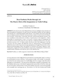 How Parrhesia Works Through Art the Elusive Role of the Imagination in Truth-Telling