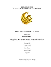 Integrated Renewable Power System Controller