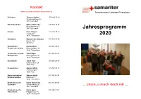 Jahresprogramm 2020