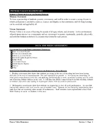 Pioneer Valley Elementary Data and Needs Assessment