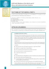 Rhythms of the World: Part 2 African Drumming