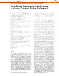 Serendipitous Discovery and X-Ray Structure of a Human Phosphate Binding Apolipoprotein
