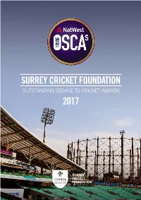 Surrey Cricket Foundation 2017