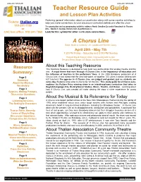 A CHORUS LINE Teaching Resource.Pages