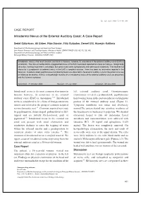 CASE REPORT Intradermal Nevus of the External Auditory Canal