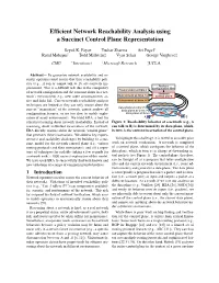 Efficient Network Reachability Analysis Using a Succinct Control Plane Representation